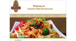 Desktop Screenshot of amarinthairestaurant.com