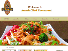 Tablet Screenshot of amarinthairestaurant.com