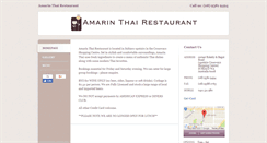 Desktop Screenshot of amarinthairestaurant.com.au