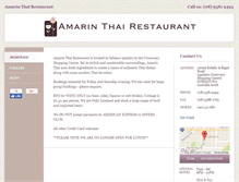 Tablet Screenshot of amarinthairestaurant.com.au